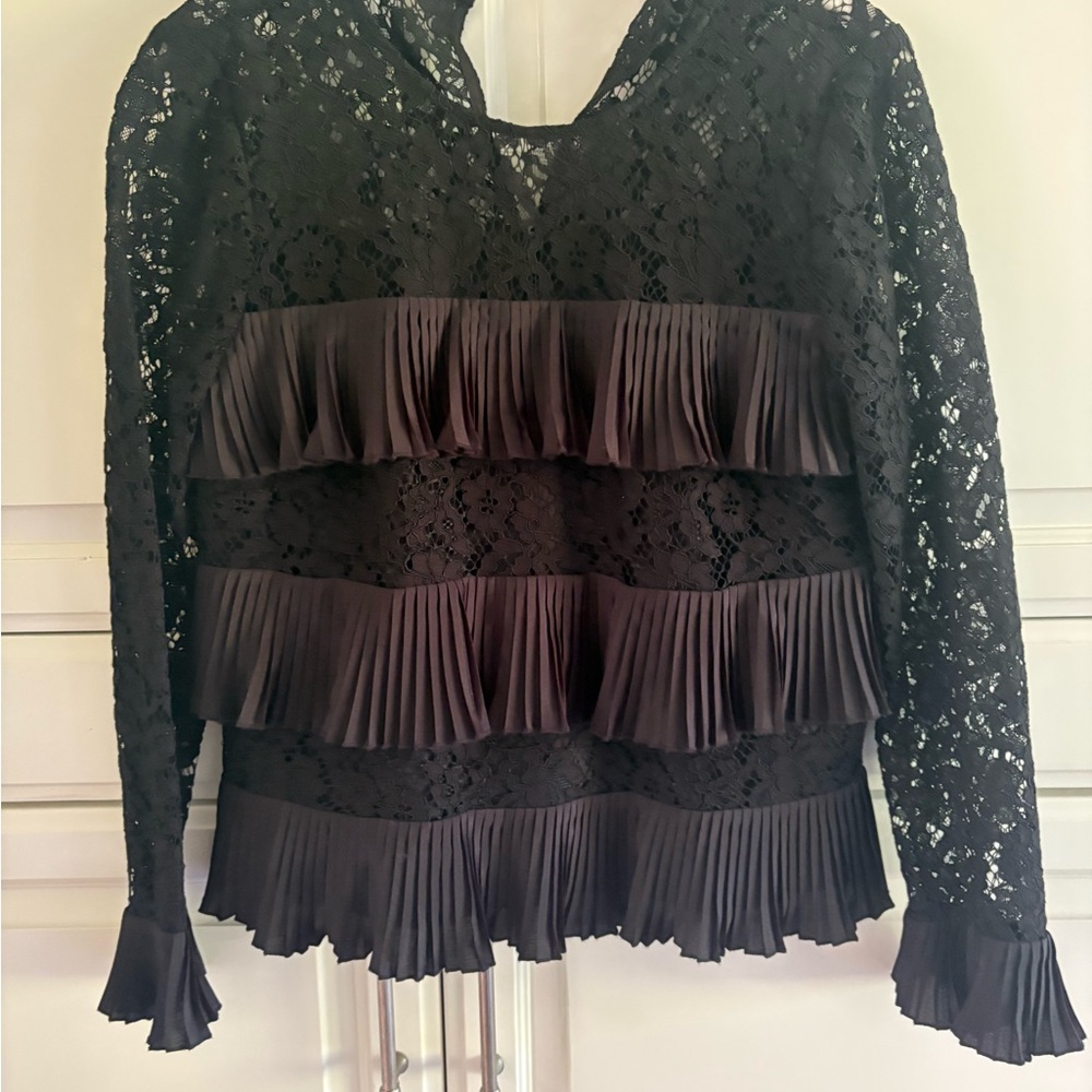 Elegant Black Lace Women's Top